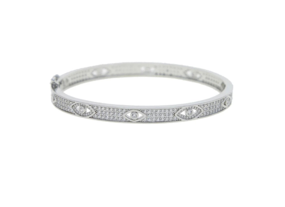 Icy Evil Eye Bangle