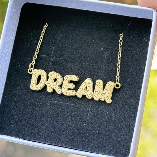 3D Engraved Heart Custom Necklace