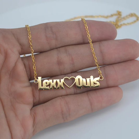 Hearts in the Middle Custom Necklace