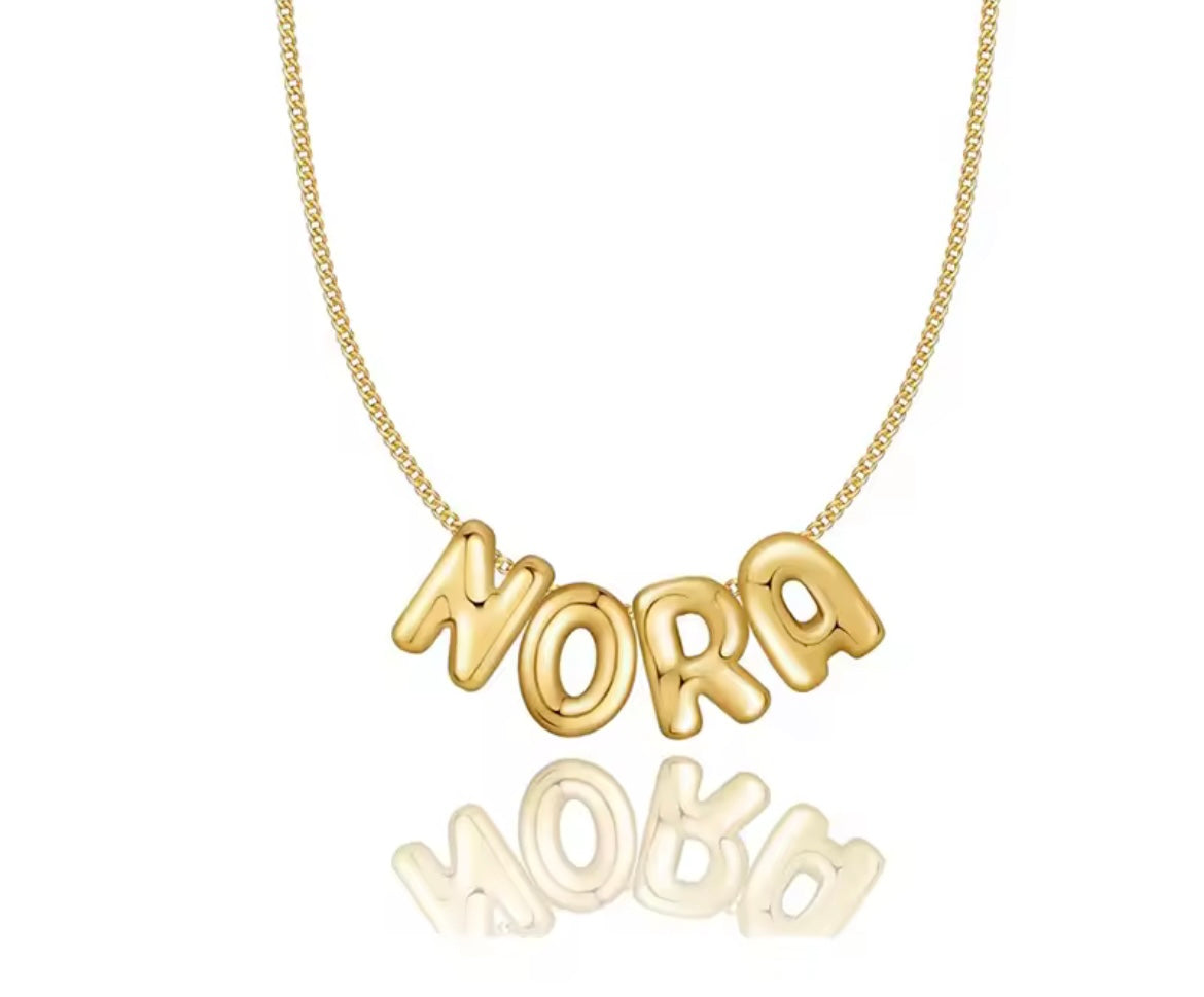Inflated Initial Necklace ￼