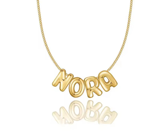 Inflated Initial Necklace ￼