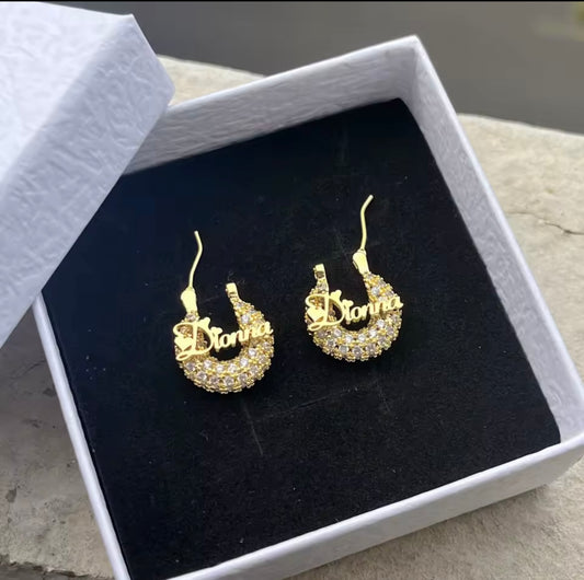 Mini Diamond Hoop Earring